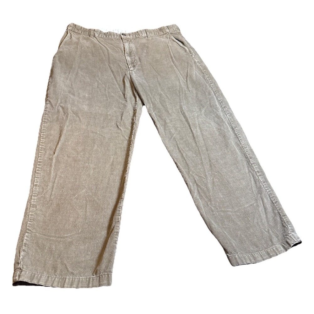 Croft & Barrow Mens 38x29 Brown Corduroy Pants Straight Leg‎ Casual Classic Fit